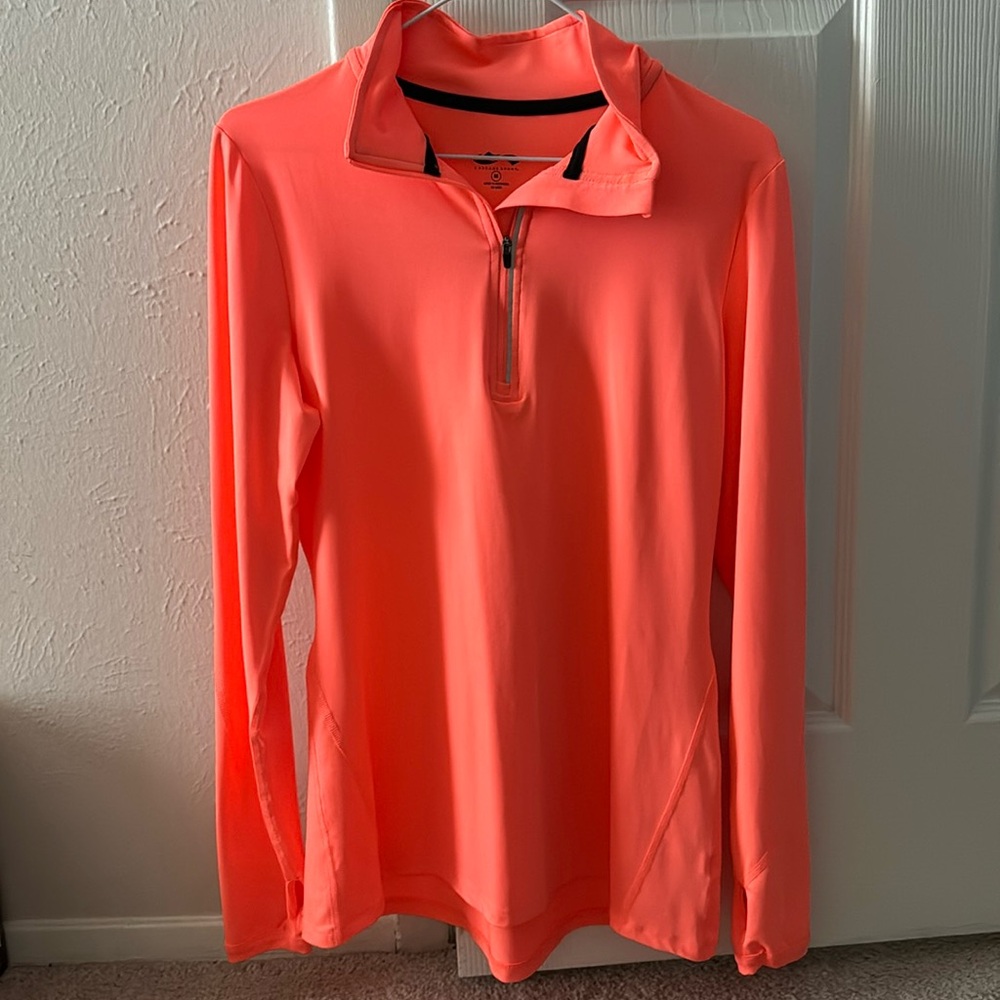 1/2 quarter zip neon pink running jacket.